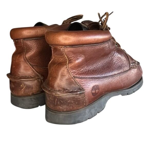 Women's Timberland Leather Vintage Hiking Ankle Chukka Boot Size 9.5M Brown - Picture 4 of 6